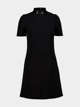 Courrèges Black Vinyl Collar A-Line Mini Dress