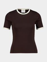 Courrèges Chocolate and Butter Contrast T-Shirt