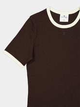 Courrèges Chocolate and Butter Contrast T-Shirt