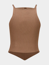 Courrèges Bronzer Strap Rib Knit Tank Top