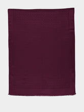 Ferragamo Plum Silk and Wool Shawl