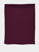 Ferragamo Plum Silk and Wool Shawl