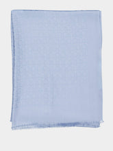 Ferragamo Light Blue Silk-Wool Shawl