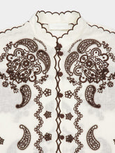 Zimmermann Ivory Chocolate Ascension Embroidered Shirt