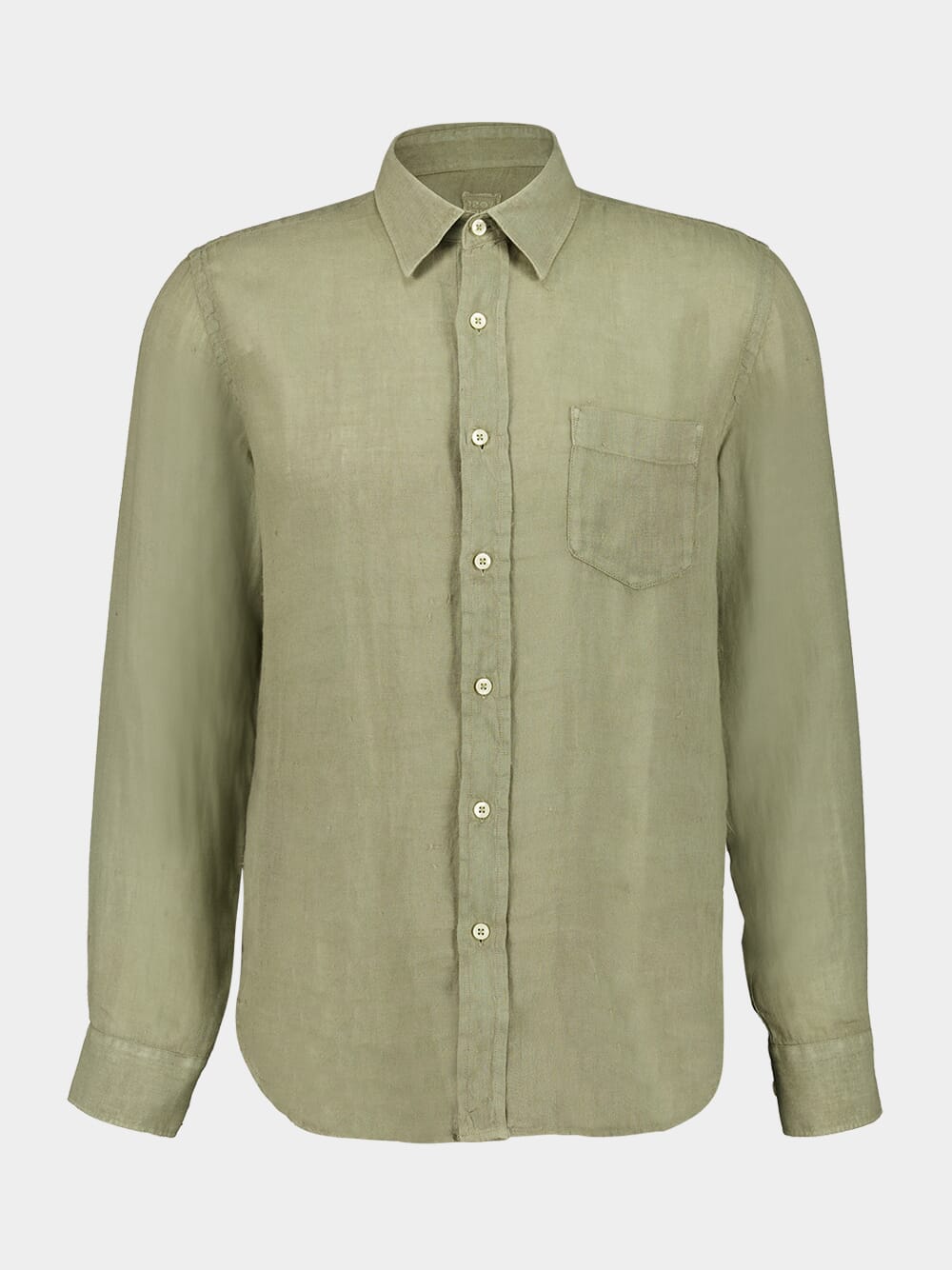 Cactus Long-Sleeve Regular Fit Linen Shirt