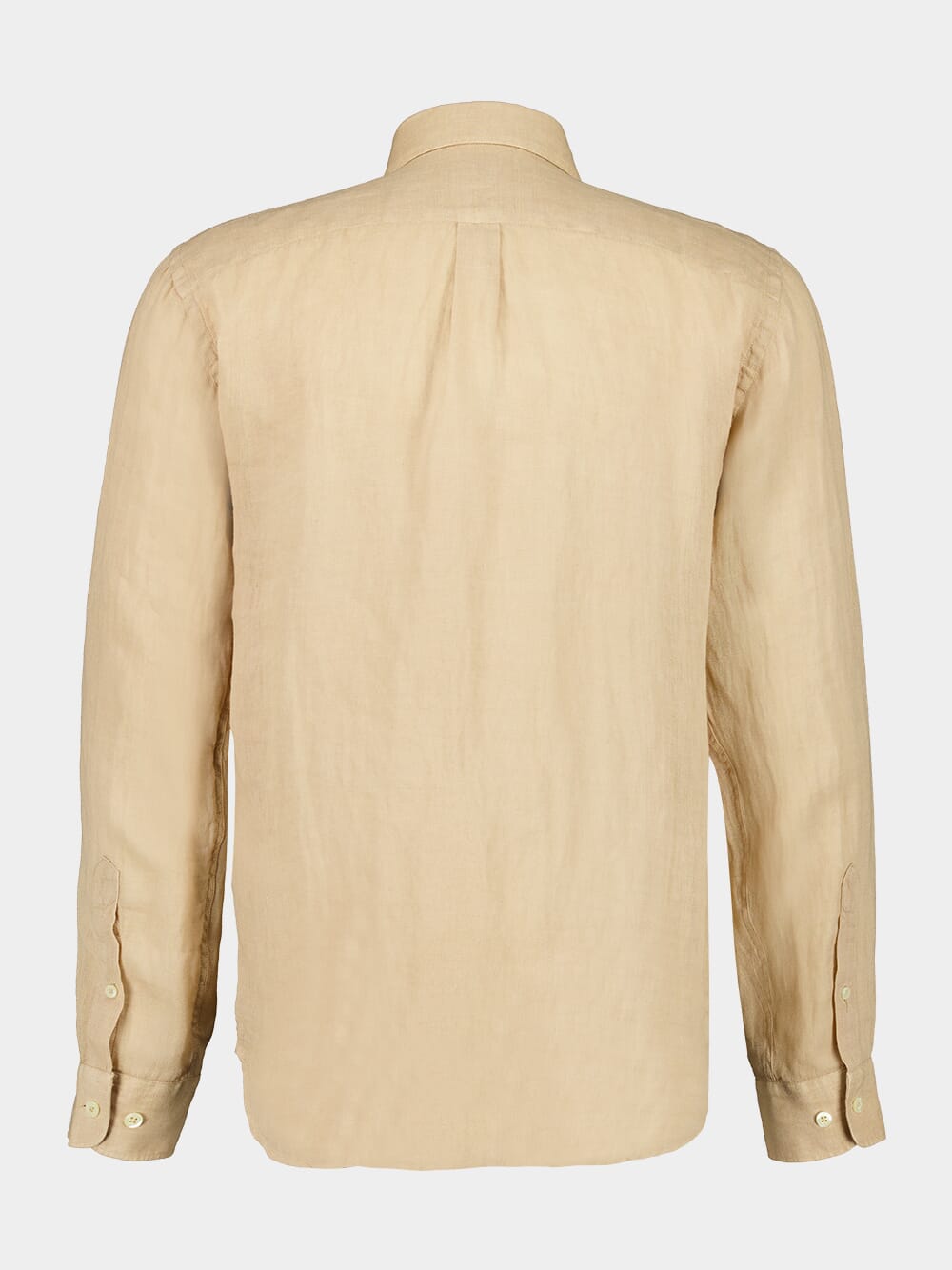 Almond Long-Sleeve Regular Fit Linen Shirt