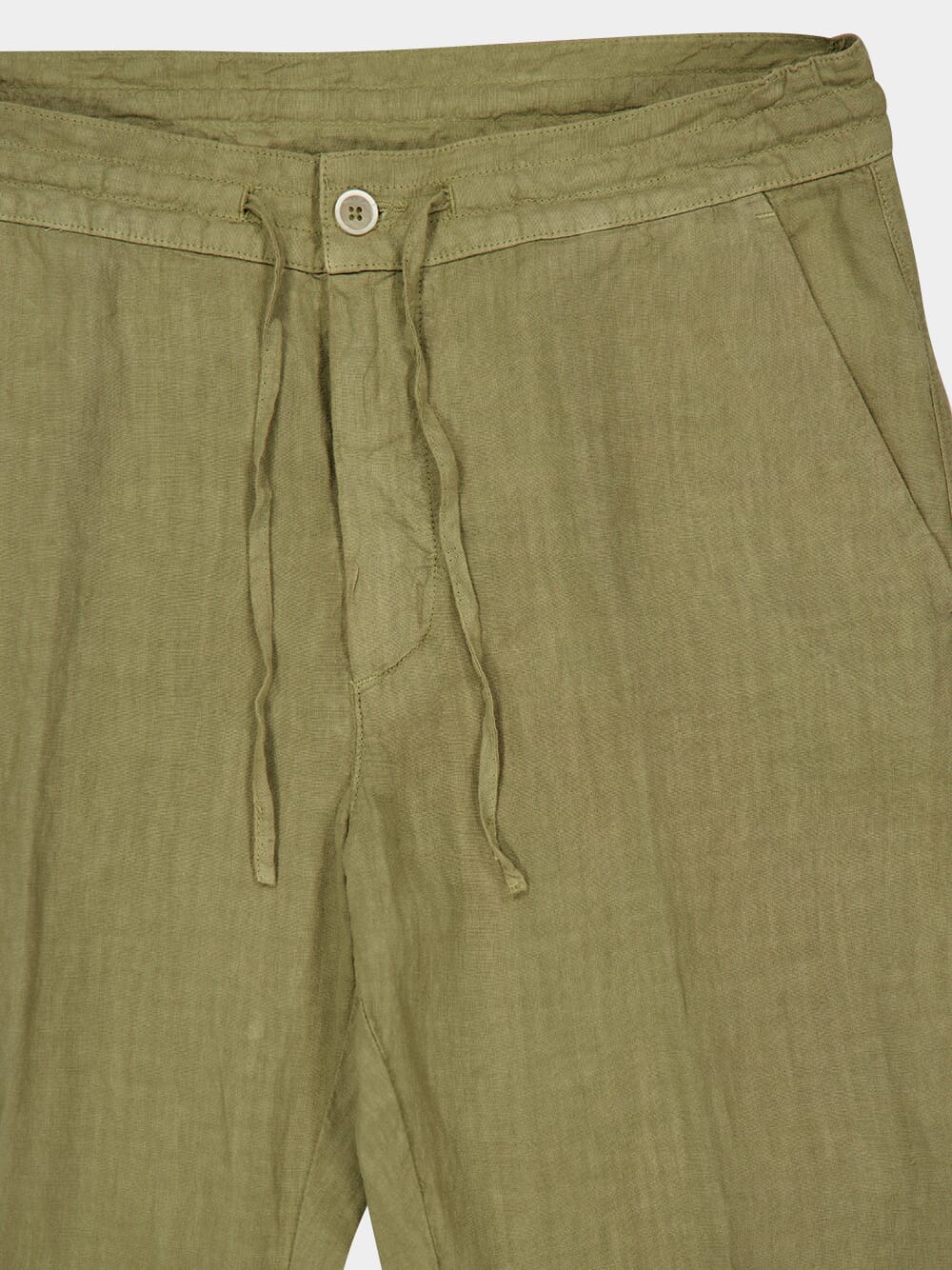 Cactus Casual Fit Drawstring Linen Pants