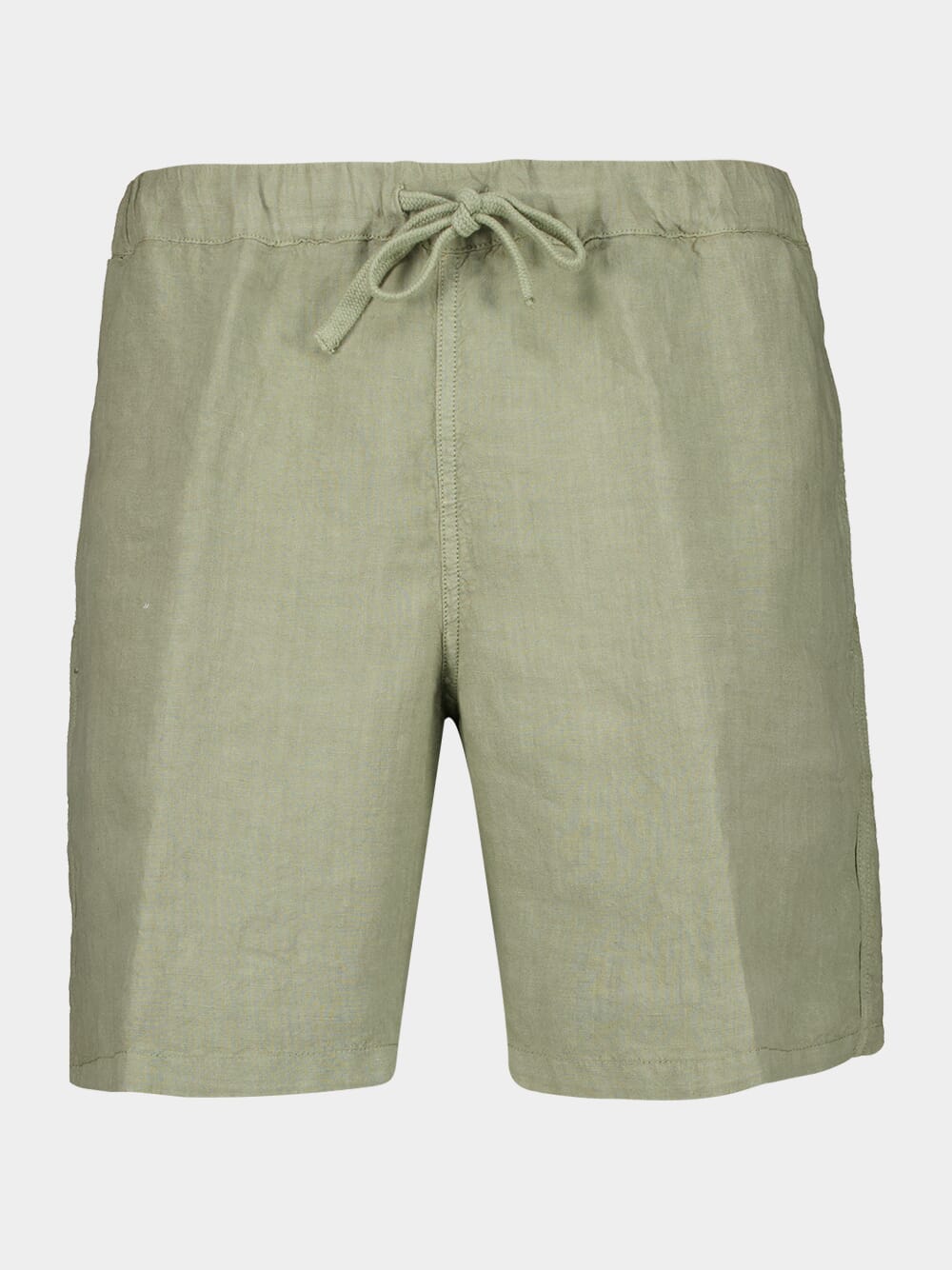 Cactus Green Linen Bermuda Shorts