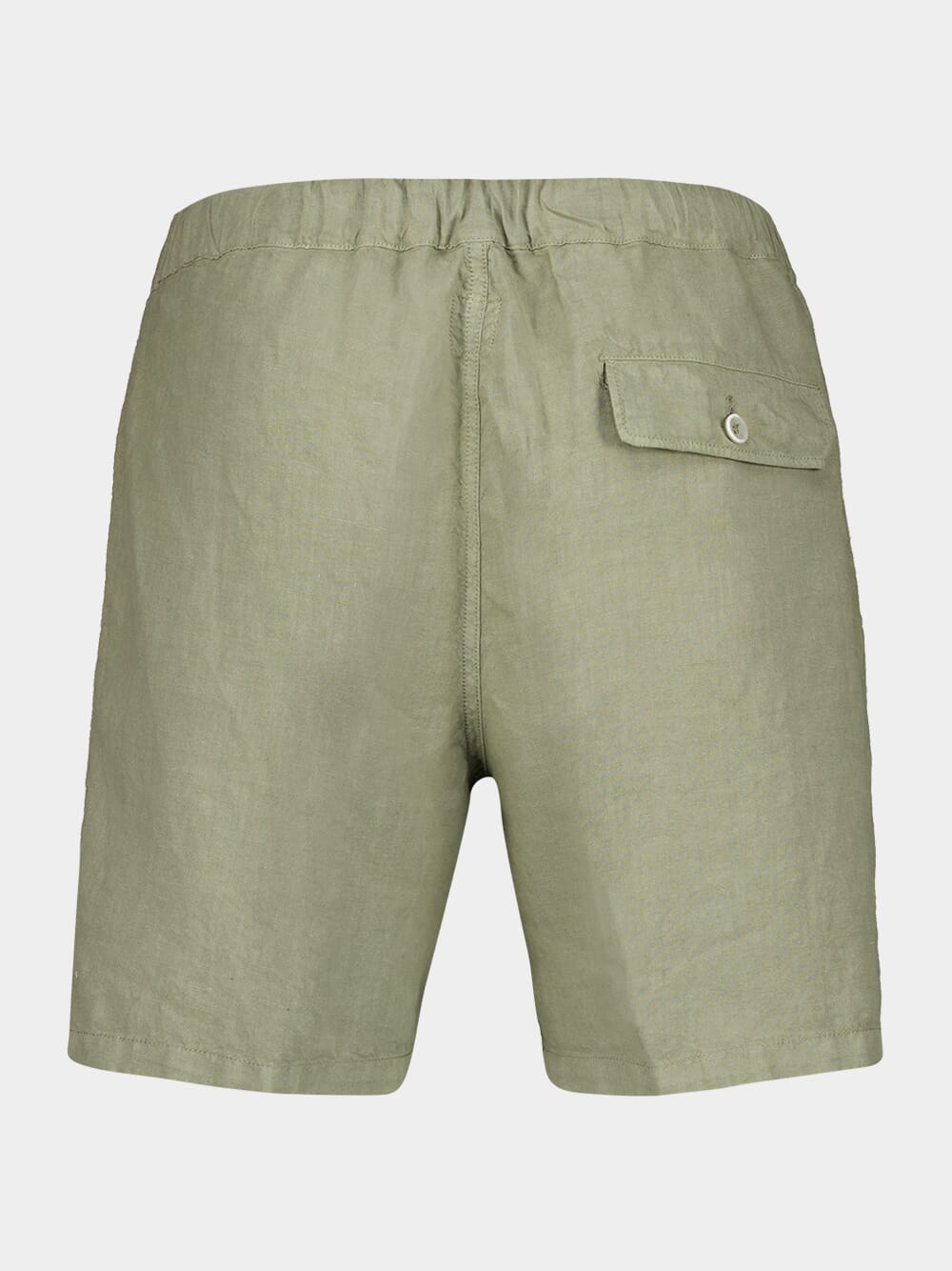 Cactus Green Linen Bermuda Shorts