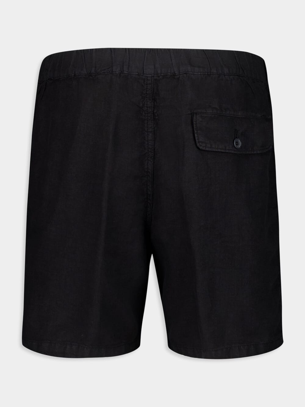 Black Bermuda Linen Shorts