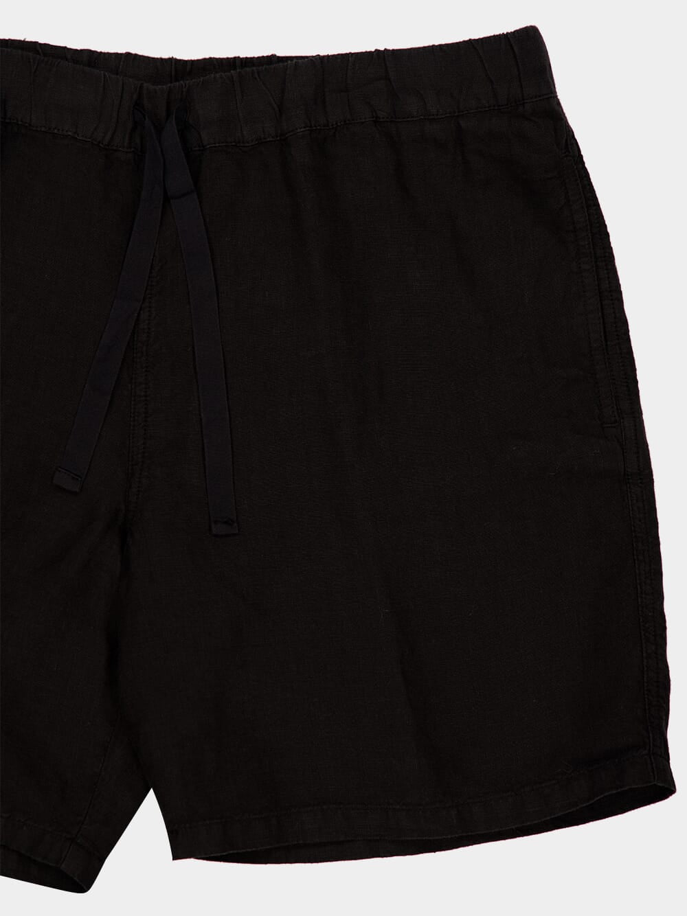 Black Bermuda Linen Shorts