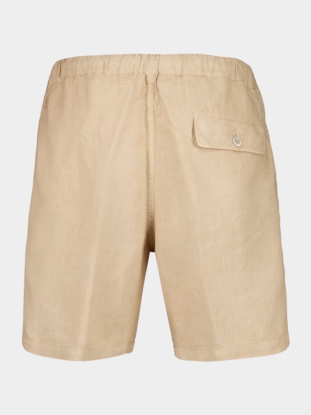 Almond Linen Bermuda Shorts