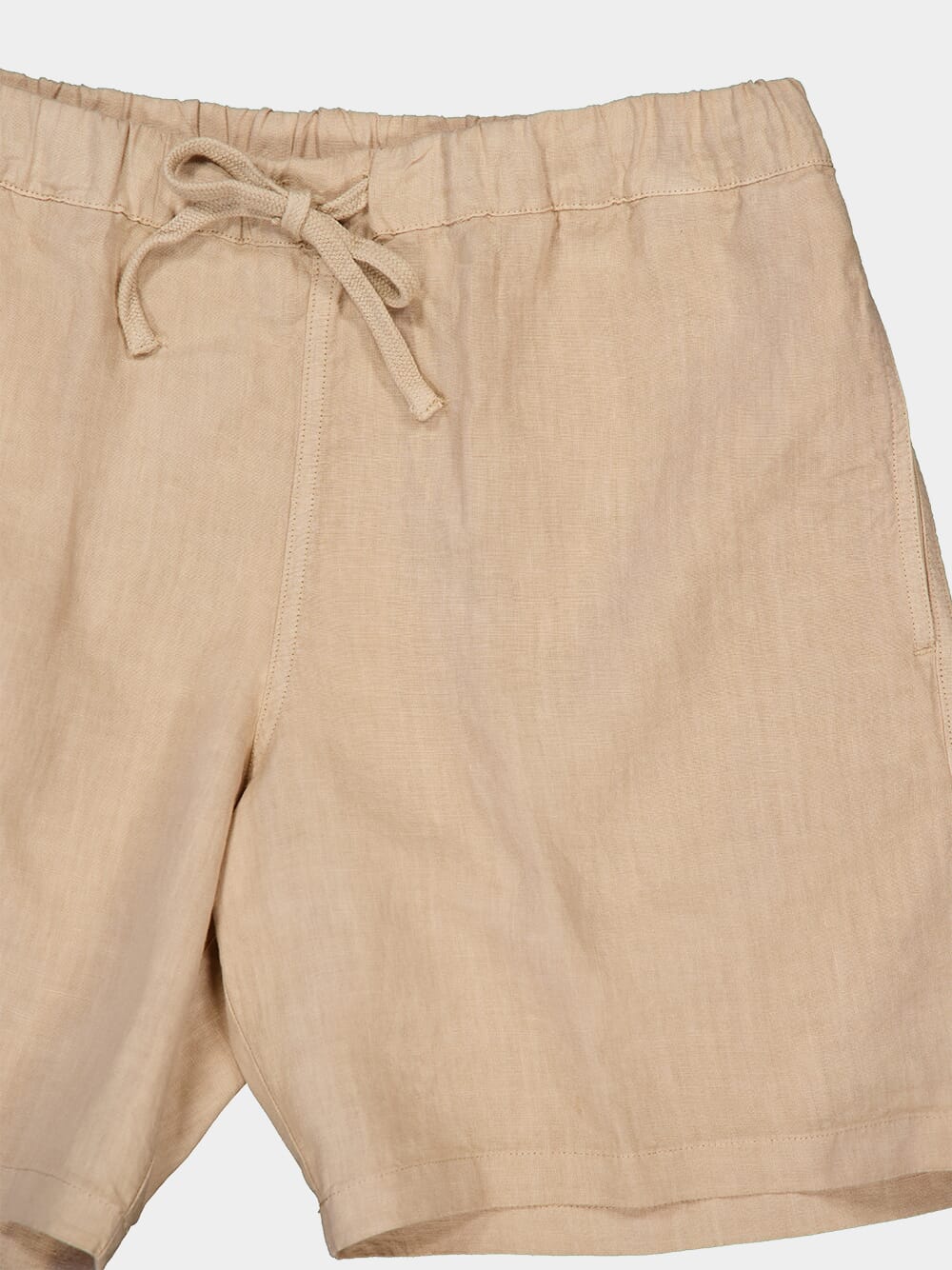 Almond Linen Bermuda Shorts