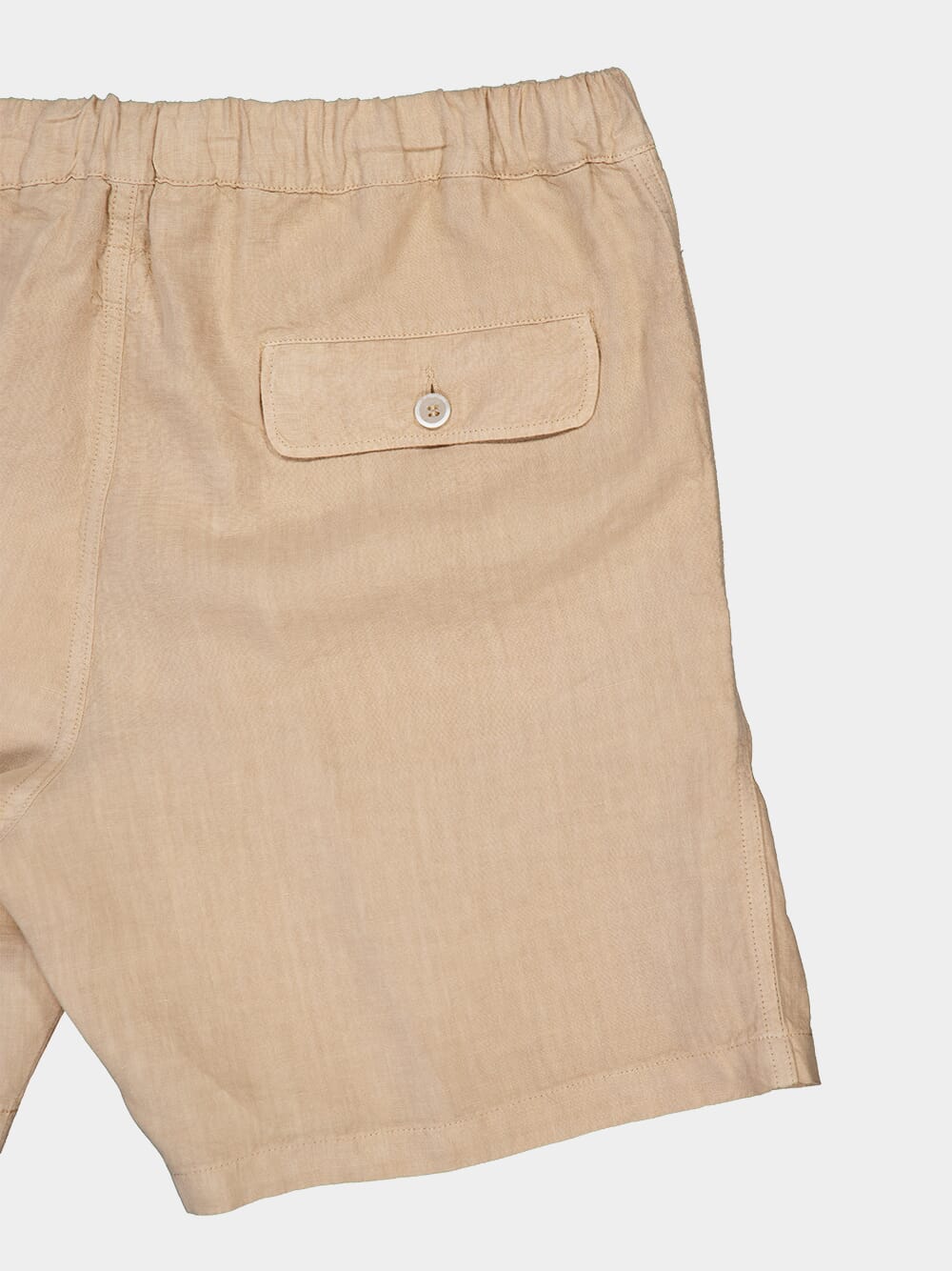 Almond Linen Bermuda Shorts