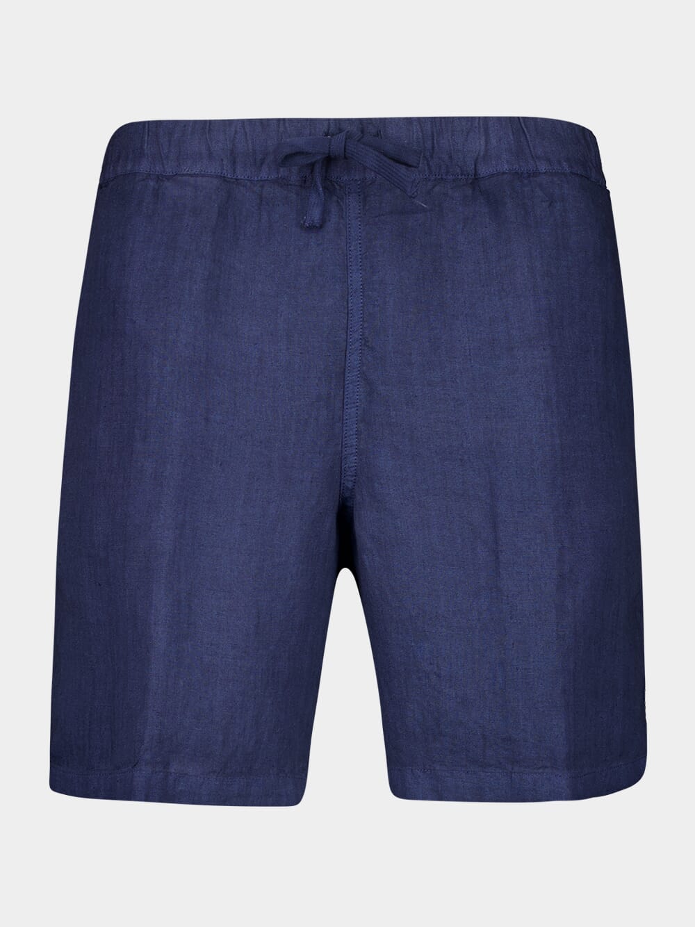 Navy Blue Linen Bermuda Shorts