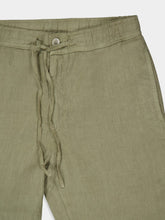 120% Lino Cactus Green Linen Drawstring Trousers