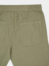 120% Lino Cactus Green Linen Drawstring Trousers