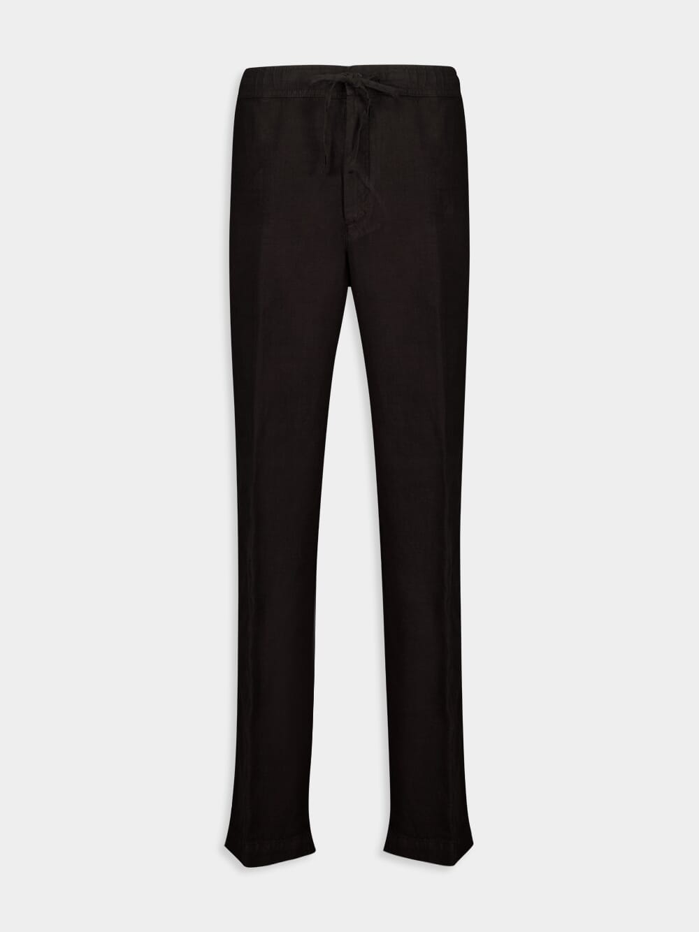 Black Casual Fit Linen Pants