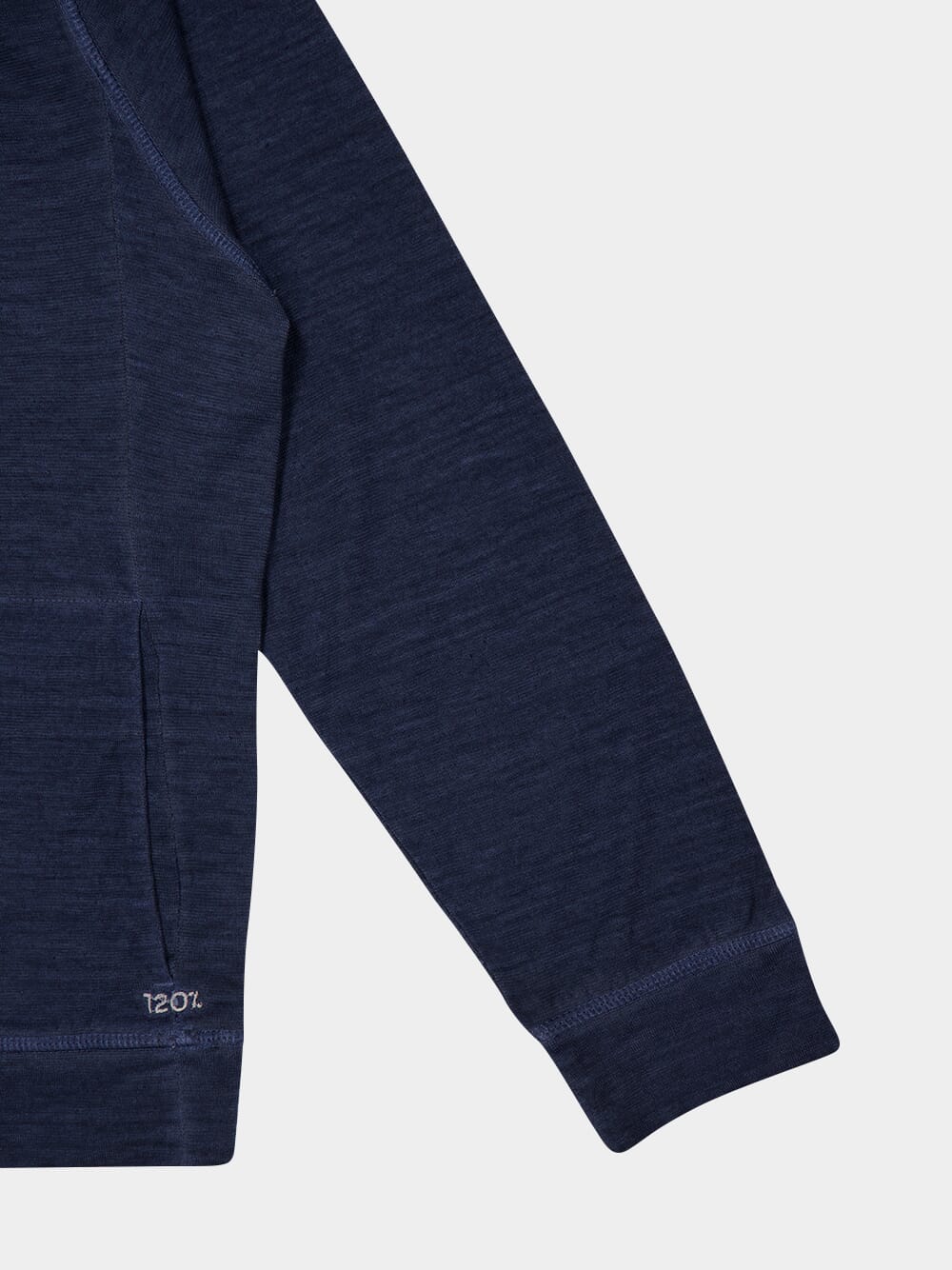 Navy Blue Fade Long-Sleeve Hooded Sweatshirt