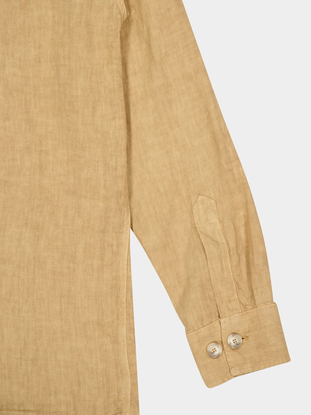 Almond Linen Jacket with Pockets