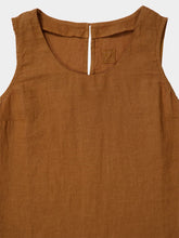 120% Lino Curry Sleeveless Linen Top