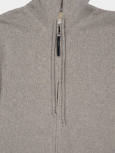 120% Lino Grey Wool Zip-Up Sweatshirt