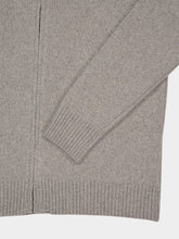 120% Lino Grey Wool Zip-Up Sweatshirt