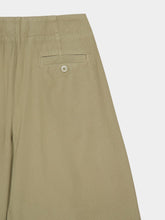 120% Lino Mastice Green Cotton Blend Trousers