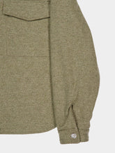 120% Lino Pistachio Wool-Cashmere Giacca Donna Buttoned Overshirt