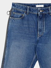 Rabanne Blue Zip-Detail Cropped Jeans