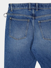 Rabanne Blue Zip-Detail Cropped Jeans