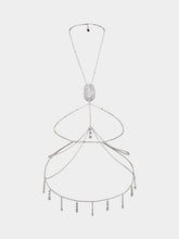 Rabanne Silver Rhinestone Body Chain