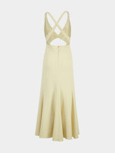 Rabanne Ivory Cut-Out Midi Dress in Viscose Jersey