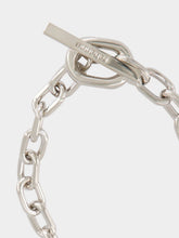 Rabanne XL Link Necklace in Silver and Green