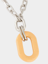 Rabanne XL Link Necklace in Silver and Peach