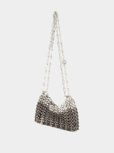 Rabanne Silver and Black 1969 Nano Skyline Bag