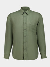 120% Lino Khaki Linen Regular-Fit Shirt