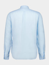 120% Lino Baby Blue Linen Regular-Fit Shirt