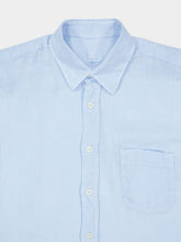 120% Lino Baby Blue Linen Regular-Fit Shirt