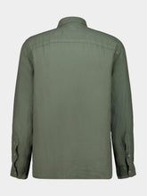 120% Lino Khaki Green Linen Regular-Fit Shirt