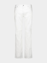120% Lino White Slim Fit Linen-Blend 5-Pocket Pants