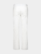 120% Lino White Slim Fit Linen-Blend 5-Pocket Pants