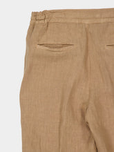 120% Lino Savana Beige Linen Drawstring Trousers