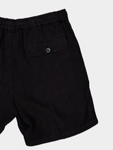 120% Lino Black Linen Bermuda Shorts