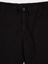 120% Lino Black Drawstring Linen Pants