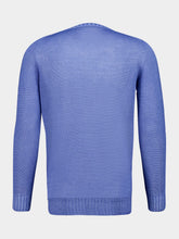 120% Lino Pacific Blue Linen Knitwear