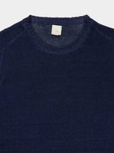 120% Lino Navy Blue Linen Knitwear