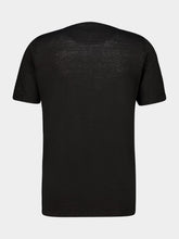 120% Lino Black Linen T-Shirt