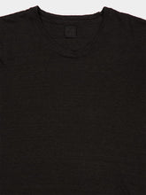 120% Lino Black Linen T-Shirt