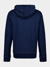 120% Lino Navy Blue Hooded Sweatshirt